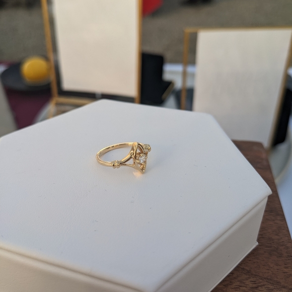 "Settling Stars" | The truth will find you | Vintage Inspired Diamond Ring - Picture 12 of 14